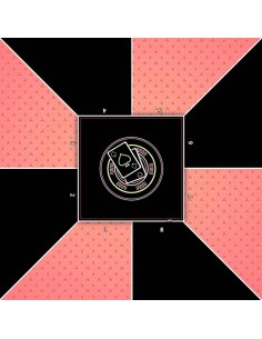 Tapis de poker carré néon rétro 2