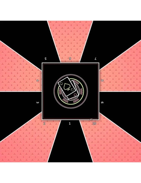 Tapis de poker carré néon rétro en damier v2