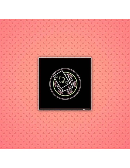 Tapis de poker carré néon rétro Tapis de poker carré néon rétro