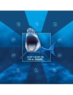 Tapis de poker carré design Shark Evolution 2