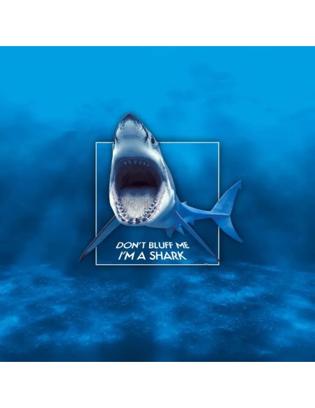 Tapis de poker carré design Shark Evolution