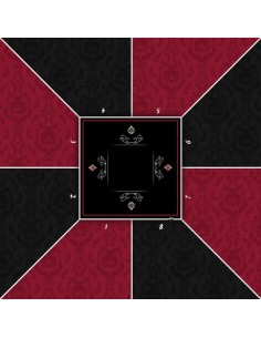 Tapis de Poker carré Victorian Bordeaux 2