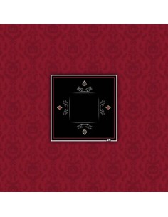 Tapis de Poker carré Victorian Bordeaux