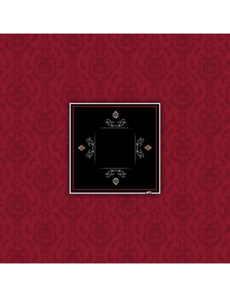 Tapis de Poker carré Victorian Bordeaux