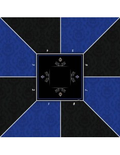 Tapis de poker carré design Victorian Bleu 2