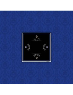 Tapis de poker carré design Victorian Bleu