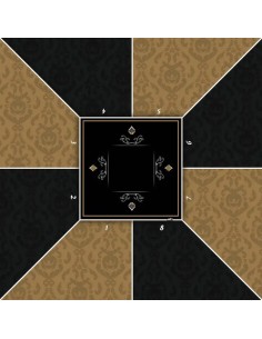 Tapis de poker carré victorian marron 2