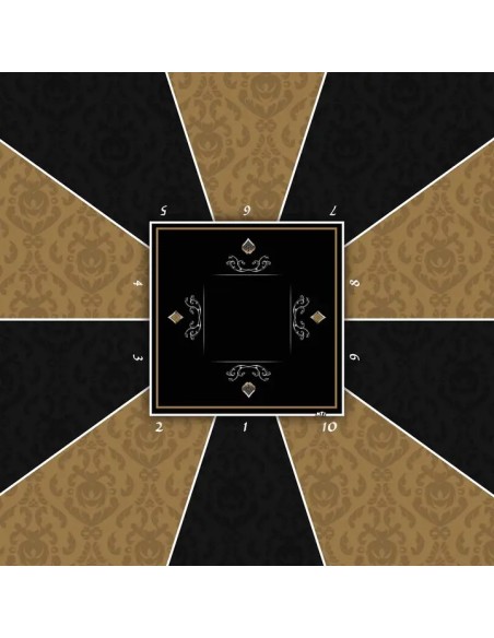 Tapis de poker carré victorian marron 10 joueurs