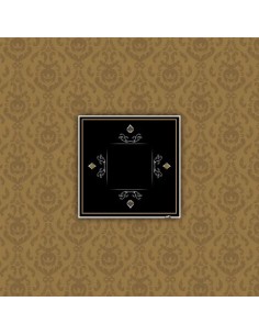 Tapis de poker carré victorian marron