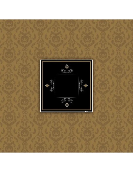 Tapis de poker carré victorian marron