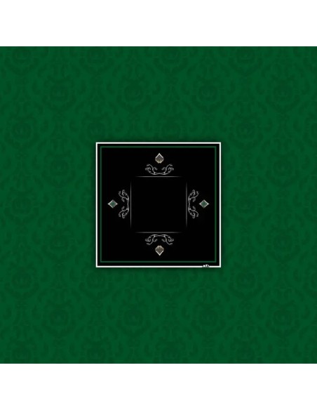 Tapis de poker carré victorian vert