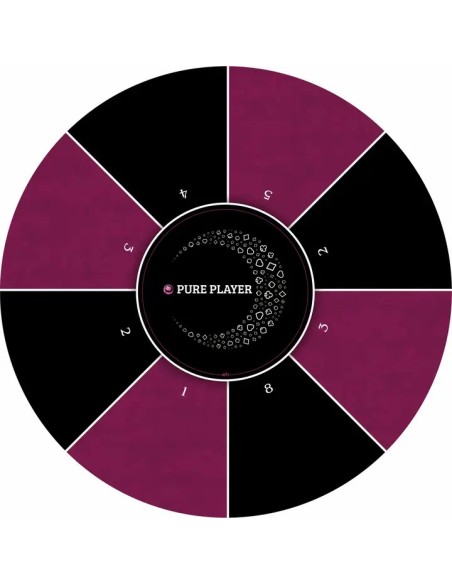 Tapis de poker rond design luna pure player 8 joueurs
