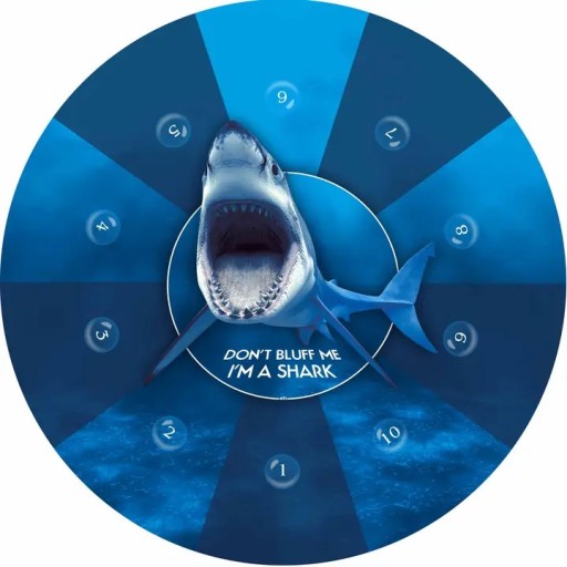 Tapis de poker rond shark evolution