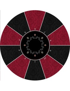 Tapis de poker rond victorian bordeaux 2