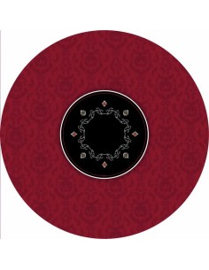Tapis de poker rond victorian bordeaux