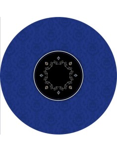 Tapis de poker rond victorian bleu