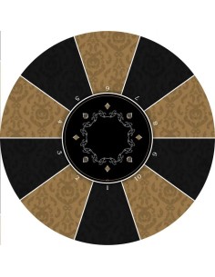 Tapis de Poker rond victorian marron 2
