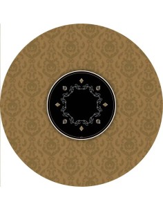 Tapis de Poker rond victorian marron