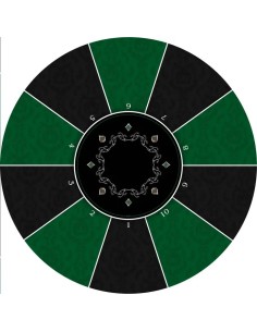 Tapis de poker rond victorian vert 2