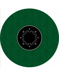 Tapis de poker rond victorian vert