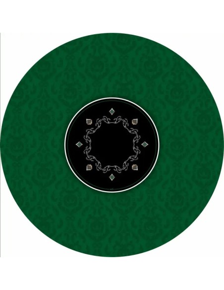 Tapis de poker rond victorian vert