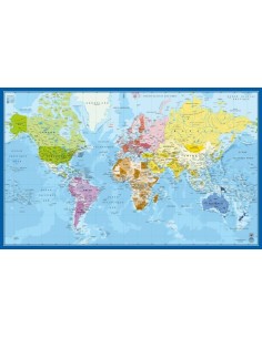 Tapis multijeux rectangle illustration carte du monde