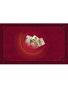 Tapis de jeu de tarot bordeaux, illustration des trois bouts design