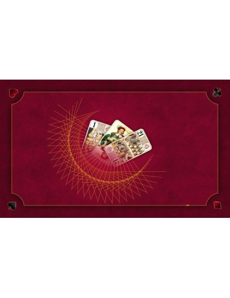 Tapis de jeu de tarot bordeaux, illustration des trois bouts design