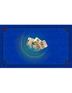 Tapis de jeu de tarot bleu, illustration des trois bouts design