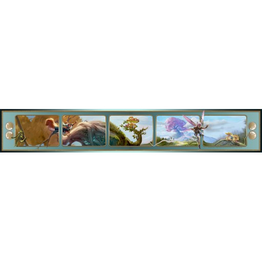3 tapis personnalisés (2 tapis de 61x35cm en 2mm d'épaisseur avec coins arrondis + 1 tapis 54.5x9cm)