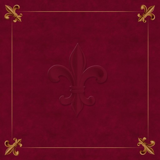 Tapis Fleur de lys 80x80cm en 3mm d'épaisseur