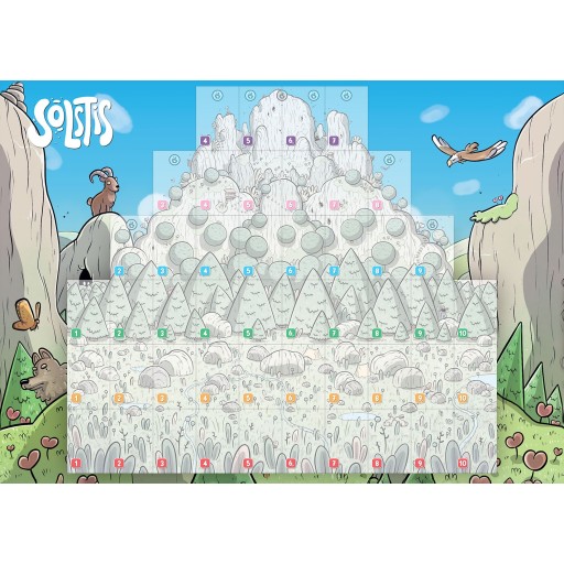 4 tapis Solstis 30x42cm 2mm d'épaisseur + 2 tapis 54x13,5cm en 2mm d'épaisseur