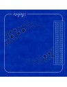 Tapis de jeu de belote bleu de 60x60 cm avec motif forest bleu et tableau de comptage des points
