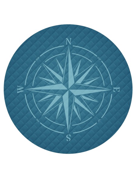3 tapis personnalisés en 2mm d'épaisseur (2 tapis ronds 30cm de diamètre + 1 tapis Tarot 3 bouts bleu100x60cm)