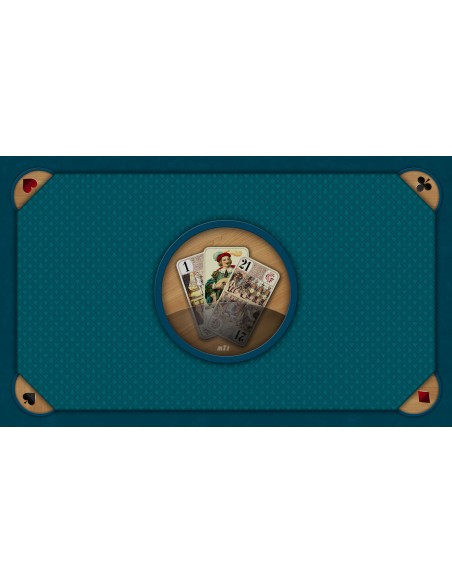 3 tapis personnalisés en 2mm d'épaisseur (2 tapis ronds 30cm de diamètre + 1 tapis Tarot 3 bouts bleu100x60cm)