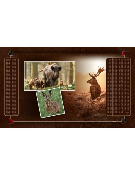 Pack Belote 100x60cm - Tapis + Jeu de carte + Dé + Housse de transport