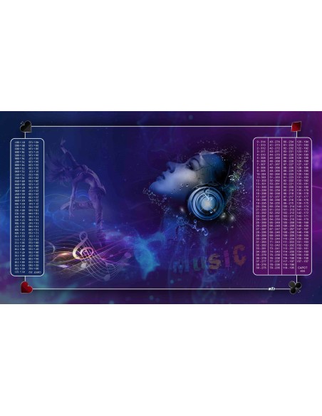 Tapis de Belote Rectangle - 100x60cm - MonTapisDeJeux