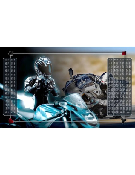 Pack Belote 100x60cm - Tapis + Jeu de carte + Dé + Housse de transport