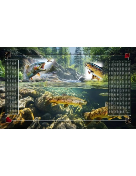 Pack Belote 100x60cm - Tapis + Jeu de carte + Dé + Housse de transport