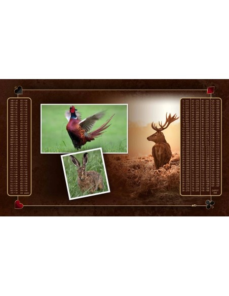 Pack Belote 100x60cm - Tapis + Jeu de carte + Dé + Housse de transport