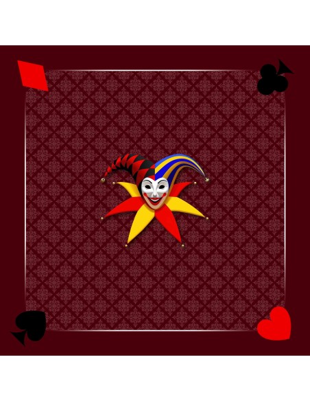 Tapis Multijeux carré joker bordeaux