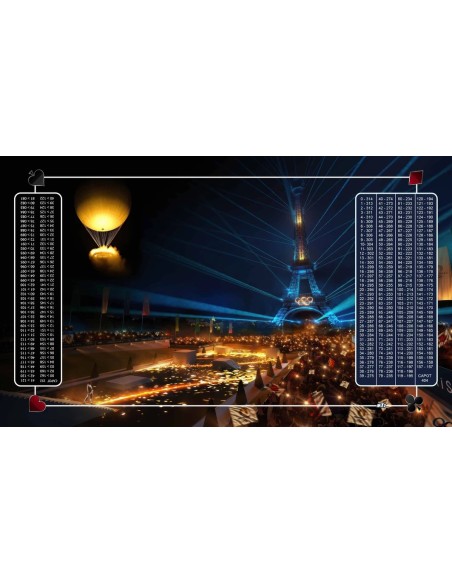 Pack Belote 100x60cm - Tapis + Jeu de carte + Dé + Housse de transport