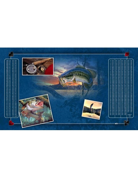 Pack Belote 100x60cm - Tapis + Jeu de carte + Dé + Housse de transport
