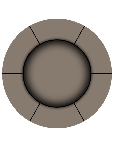 Tapis personnalisé rond 80cm de diamètre en 3mm d'épaisseur