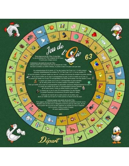 Plateau de Jeux - Jeu de l'Oie - MonTapisDeJeux