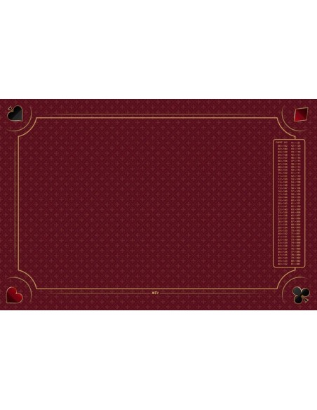 Tapis de Belote Rectangle - 60x40cm - MonTapisDeJeux