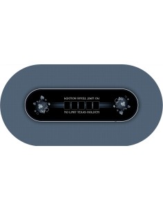 Tapis de Poker - Ovale - Texas Holdem Prestige Gris