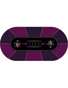 Tapis de Poker - Ovale - Texas Holdem Prestige Special Violet