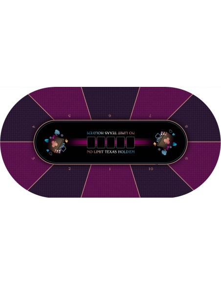 Tapis de Poker - Ovale - Texas Holdem Prestige Special Violet
