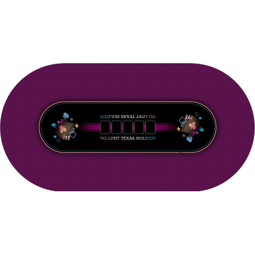 Tapis de Poker - Ovale - Texas Holdem Prestige Special Violet